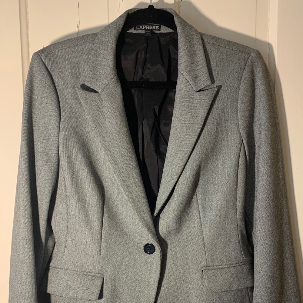 Express Suit Jacket (grey, one button)